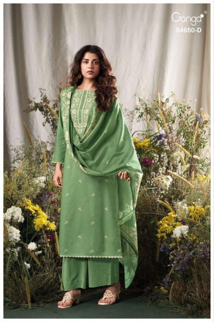 Ganga gynela 4650 dress material wholesaler new tt market ring road surat